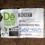 Interchangeable movie or football ticket, Orange Theatre/Radar Cinema/San Siro Stadium, Kaduna, Nigeria, Digital photograph, Ishaq Mohammed Bello