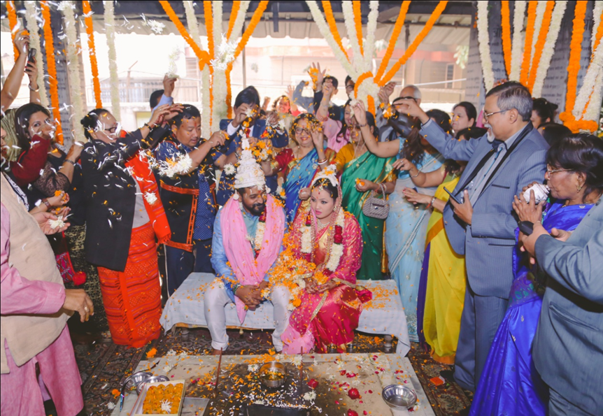 Image: Marking the moment: Marriage ceremony of Rige Shiba (ITP 2013, India) and Anjan Dey (ITP 2010, India)