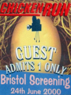 Invitation to the premiere of Chicken Run in Bristol, © Bristol Culture